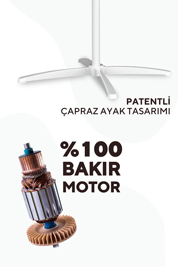 KUMTEL Beyaz Vantilatör 16'' (3P) 